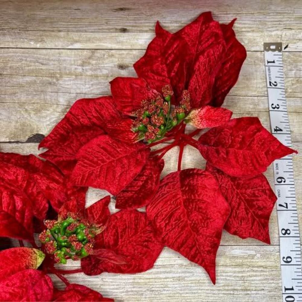 Velvet Poinsettias- 26 count